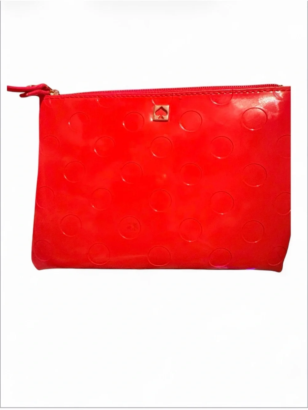 Kate Spade New York Camellia Street Chili Red| Red Patent Polka Dot Pouch